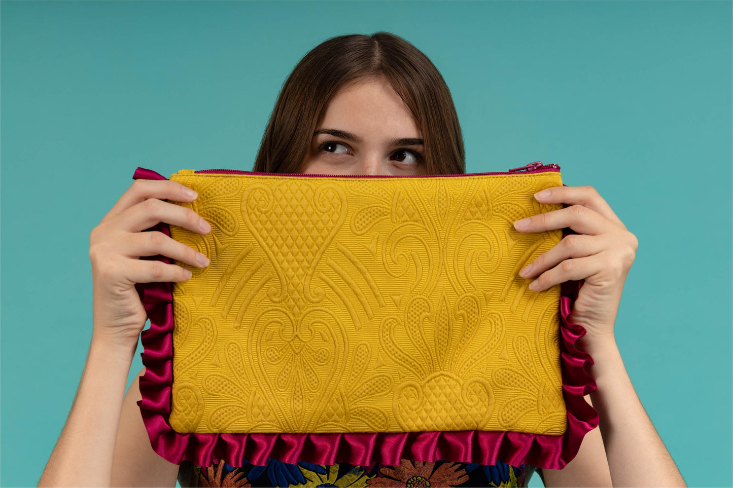 Evening clutch bag - Jacquard